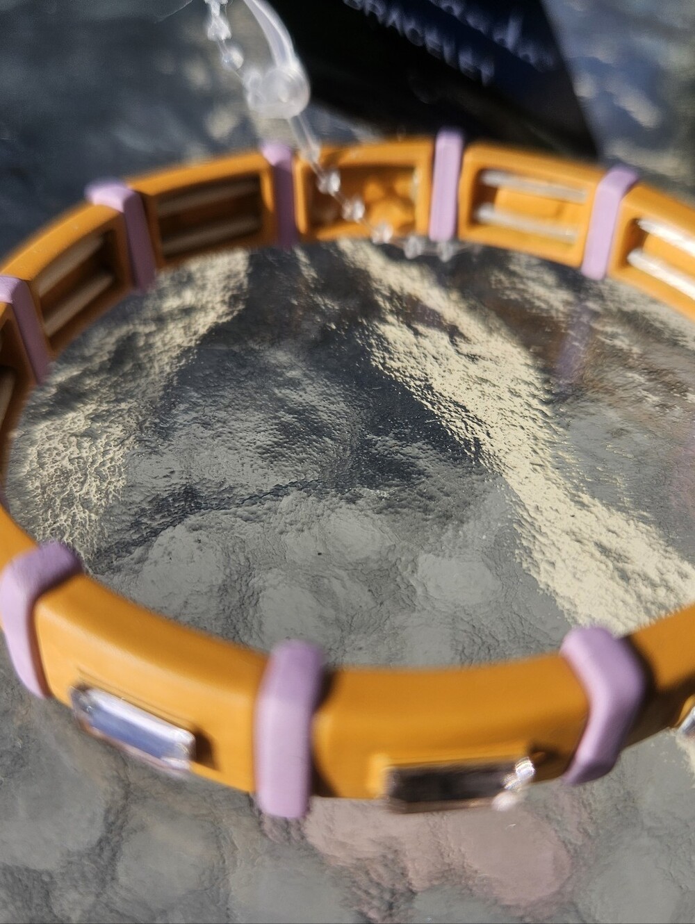 Orange crystal bracelet